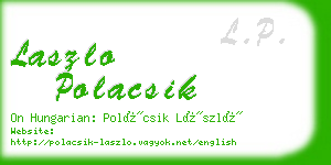 laszlo polacsik business card